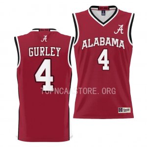 Youth Alabama Crimson Tide #4 Noah Gurley Crimson NCAA College Basketball Jersey 2403HTBT5